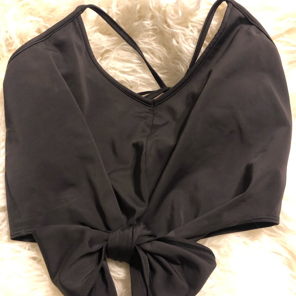 EUC Kortni Jeane Black Tied up Top Large